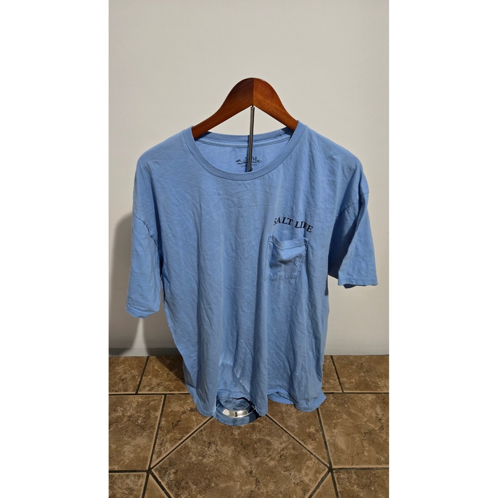 Salt Life SS Blue Pocket T Shirt Mens Size XL